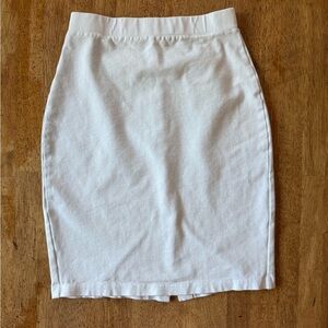 White Knee-Length Pencil Skirt for Work